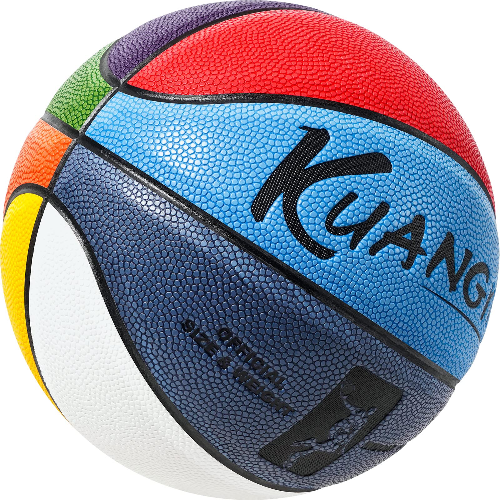 Kuangmi Colorful Street Basketball for Men Women Youth, Size 4(25.5”)