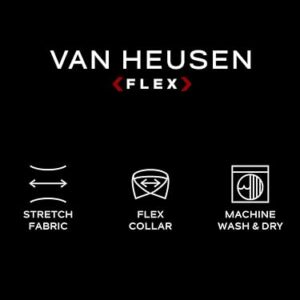 Van Heusen mens Slim Fit Flex Collar Stretch Solid Dress Shirt, White, 16.5 Neck 34 -35 Sleeve US