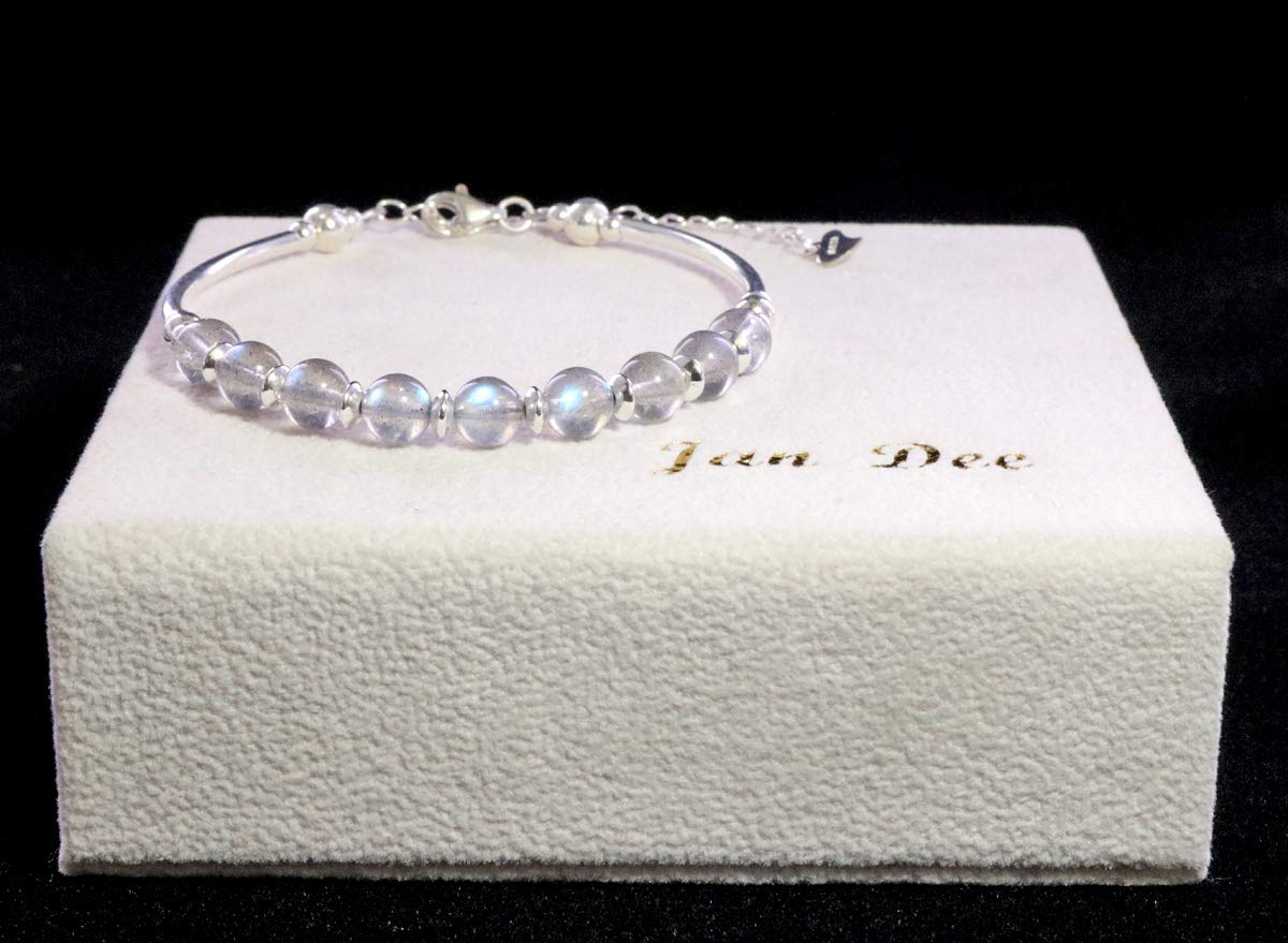 Jan&Dee Manual Original Labradorite Gray Moonstone Crystal Bracelet