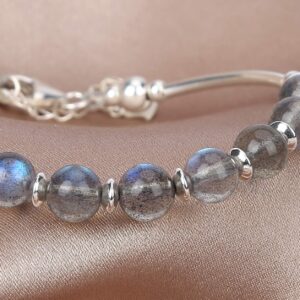 Jan&Dee Manual Original Labradorite Gray Moonstone Crystal Bracelet