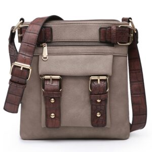 Dasein Top Belted Crossbody Bags for Women Soft Leather Messenger Bag Shoulder Bag Travel Purse