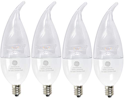 GE C11 E12 (Candelabra) LED Bulb Soft White 60 Watt Equivalence 2 pk4