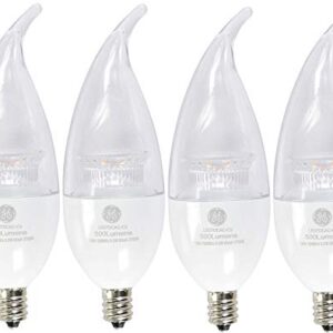 GE C11 E12 (Candelabra) LED Bulb Soft White 60 Watt Equivalence 2 pk4