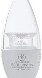 GE C11 E12 (Candelabra) LED Bulb Soft White 60 Watt Equivalence 2 pk4