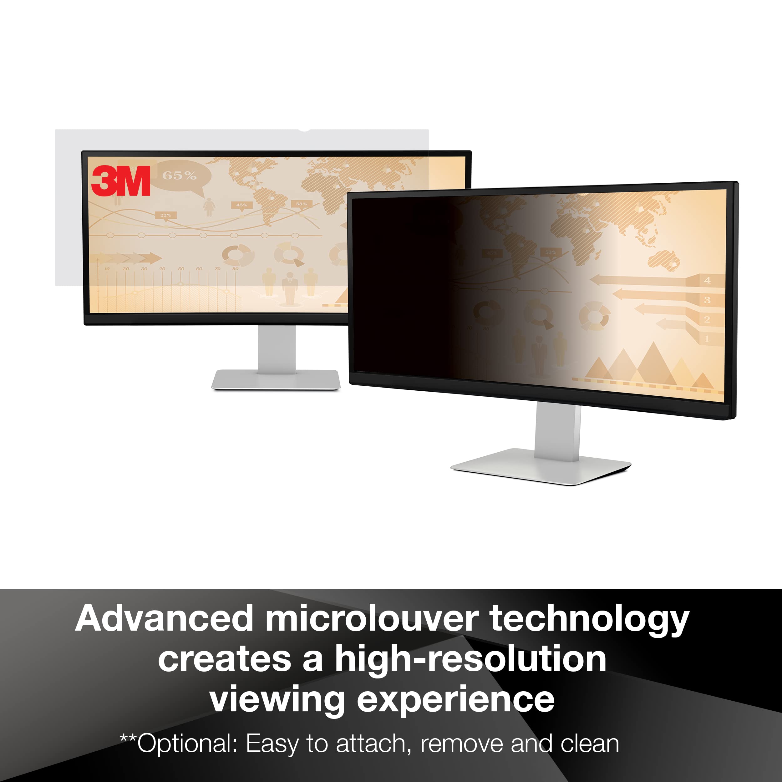 3M Privacy Filter for 31.5" Widescreen Monitor (PF315W9B)