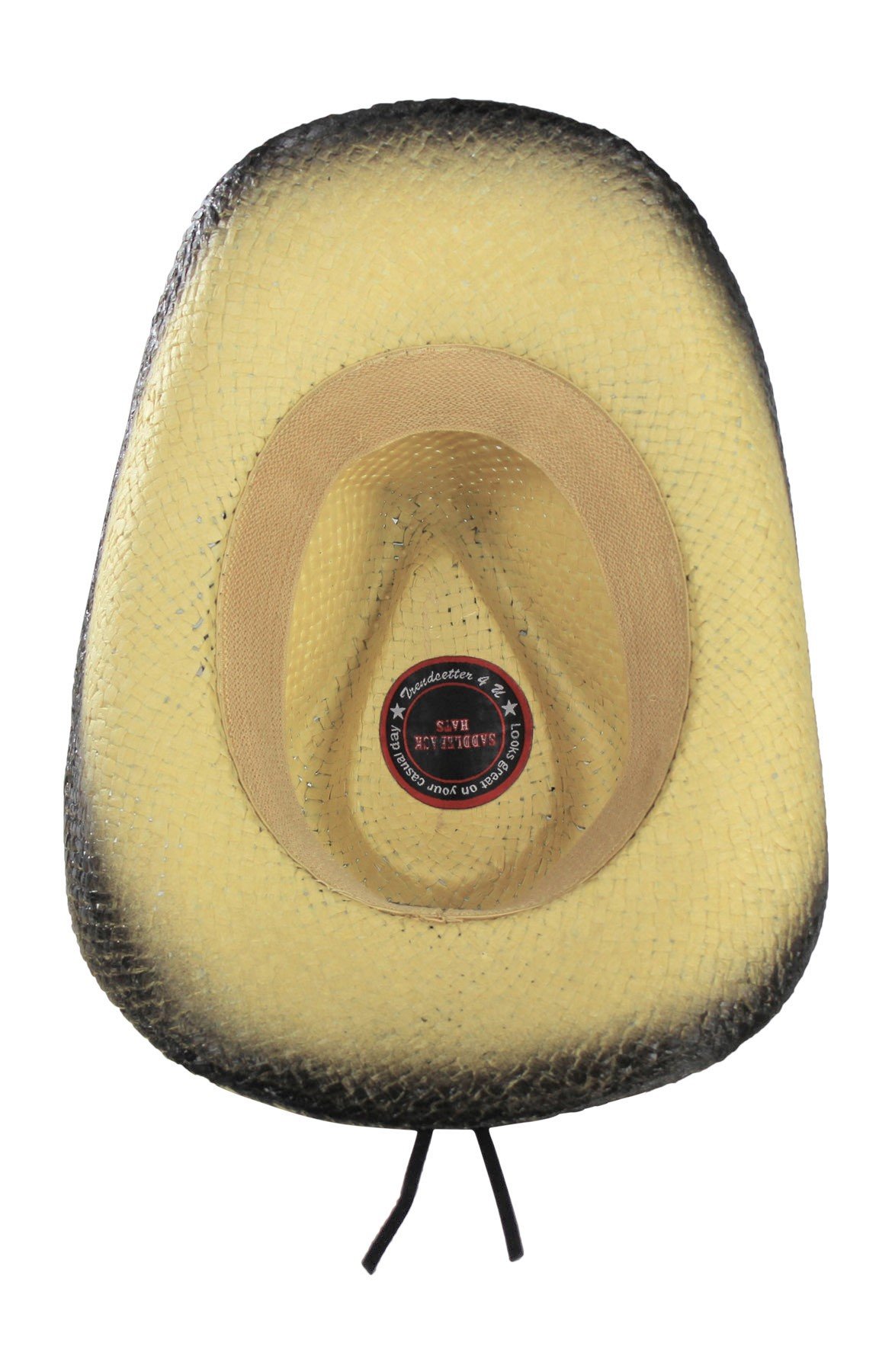 Classic Outback Tea Stained Cowboy Hat w/ Beaded Band - Shapeable Brim