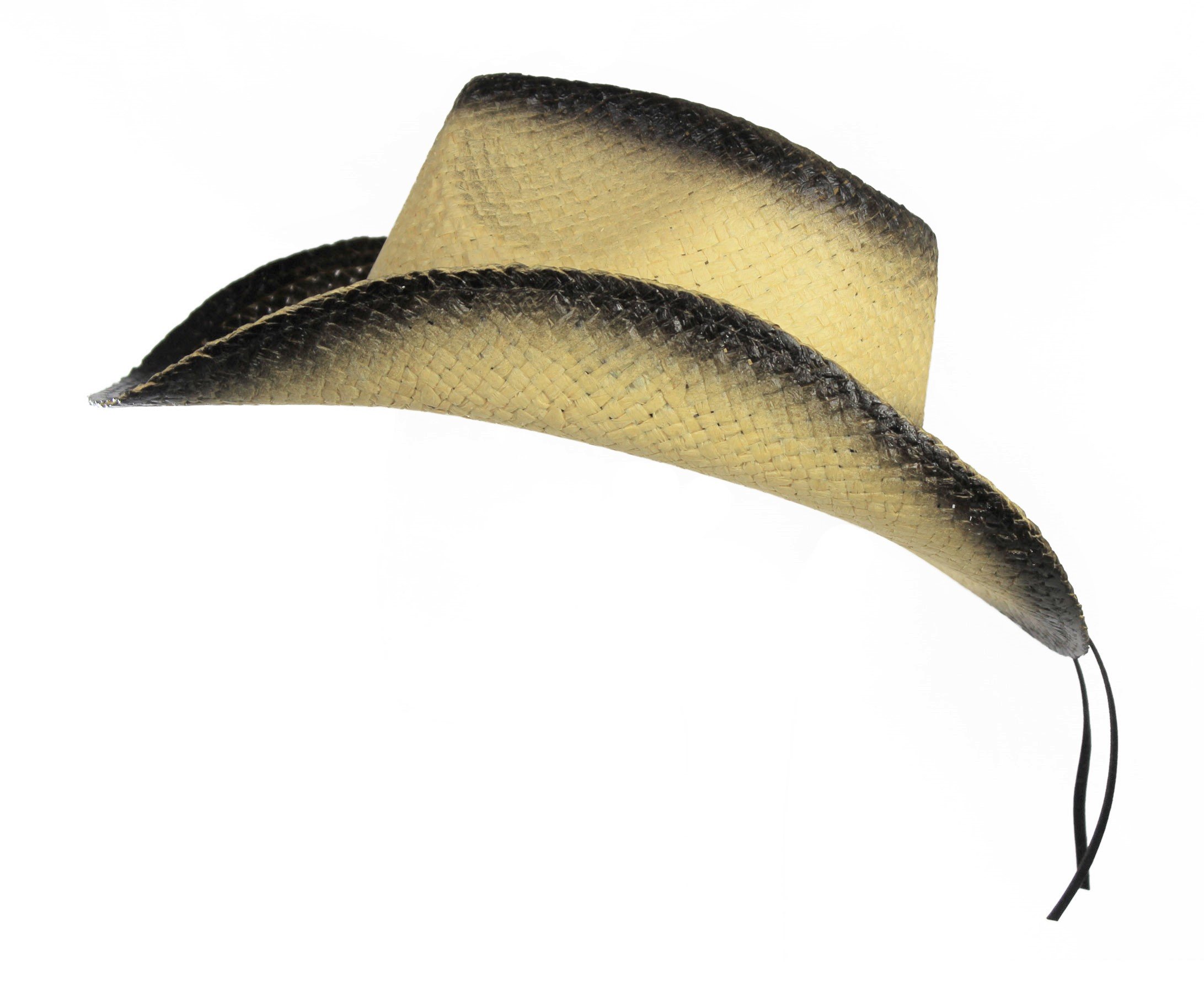 Classic Outback Tea Stained Cowboy Hat w/ Beaded Band - Shapeable Brim