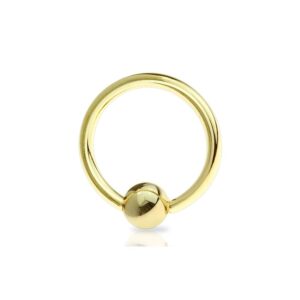 Dynamique Captive Bead Rings Gold IP Over 316L Surgical Stainless Steel (Sold Per Piece)