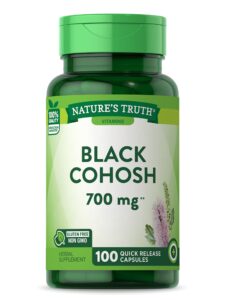 nature's truth black cohosh | 100 capsules | root extract | non-gmo, gluten free