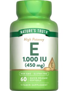 nature's truth vitamin e softgels | 1000 iu | 60 count | non-gmo & gluten free supplement