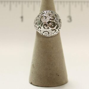 RS Covenant Women's Rhodium Plated Dress Ring Vintage Style Filigree 109 (10)