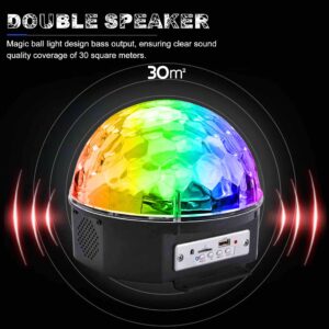 YouOKLight Disco Light, 9 Color LED Music Crystal Ball, Sound Activated, Remote Control, for Party, Home, Room, Dance, Birthday Gift, Kids Club