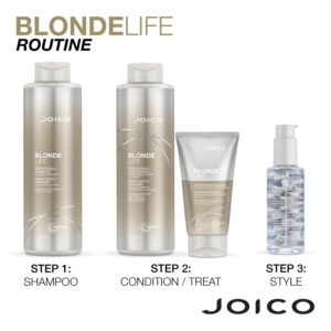 Joico Blonde Life Brightening Conditioner | For Blonde Hair | Illuminate Hydration & Softness | Add Softness & Smoothness | Sulfate Free | With Monoi & Tamanu Oil | 33.8 Fl Oz