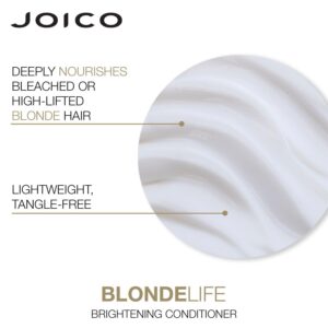 Joico Blonde Life Brightening Conditioner | For Blonde Hair | Illuminate Hydration & Softness | Add Softness & Smoothness | Sulfate Free | With Monoi & Tamanu Oil | 33.8 Fl Oz