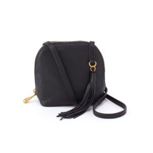 hobo nash compact crossbody leather bag for women, black