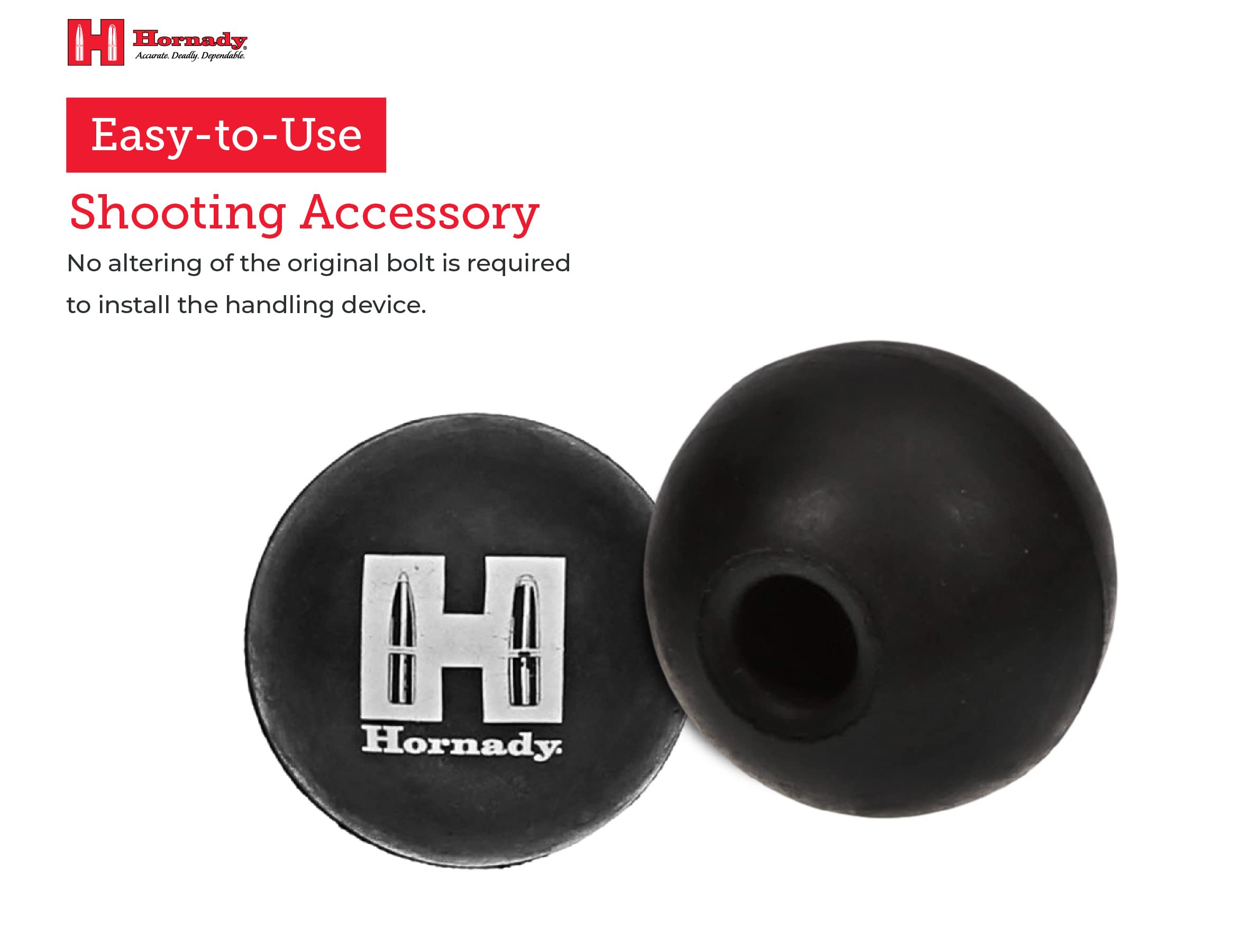 Hornady Lock-N-Load Bolt Ball – A Firearm Accessory for Faster Reloads – Easy Grip When Shooting with Gloves, Ideal for Hunting – Item No. 99123