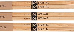 promark LA Specials - 5A Drumsticks - Drum Sticks Set for Acoustic Drums or Electronic Drums - Oval Nylon Tip - Hickory Drum Sticks - Consistent Weight and Pitch - Made in the USA - 3 Pairs