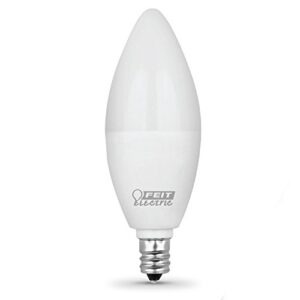 Feit Electric CTF40/10KLED/3 Non-Dimmable Led Bulb, 40 W, 120 Vac, 300 Lumens, 3000 K, Cri >80, 4 in L, 3.9" H x 1.4" D, Warm White, 3 Piece