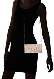 Jessica McClintock womens Chloe Satin Clutch Evening Handbag, Champagne, One Size US