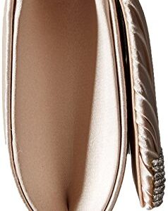 Jessica McClintock womens Chloe Satin Clutch Evening Handbag, Champagne, One Size US