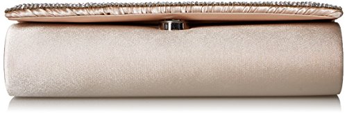 Jessica McClintock womens Chloe Satin Clutch Evening Handbag, Champagne, One Size US