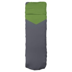 klymit static v sheet, sleeping pad cover, green/gray, regular