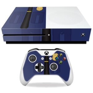 mightyskins skin compatible with microsoft xbox one s - policeman | protective, durable, and unique vinyl decal wrap cover | easy to apply, remove, and change styles | made in the usa