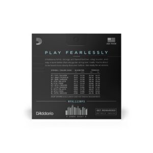 D'Addario Guitar Strings - NYXL Electric Pedal Steel Guitar Strings - NYXL1138PS - Unrivaled Strength, Tuning Stability, Enhanced Mid-Range - For 10 String Pedal Steel Guitars - 11-38 Regular Light E9