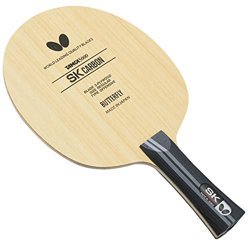 Butterfly SK Carbon Table Tennis Blade - TAMCA 5000 Carbon Fiber Blade - Professional Table Tennis Blade - Available in FL and ST Shakehand Handle Styles - Made in Japan