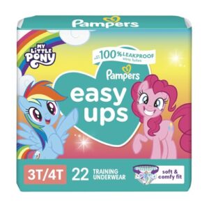 pampers easy ups pull on disposable training diaper for girls (3t-4t) jumbo pack 22 count