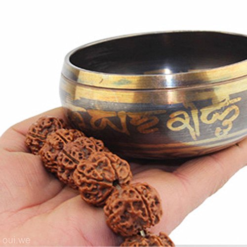 tibetan singing bowl with hand hammer buddhism yoga Meditation & body Relaxation (3")