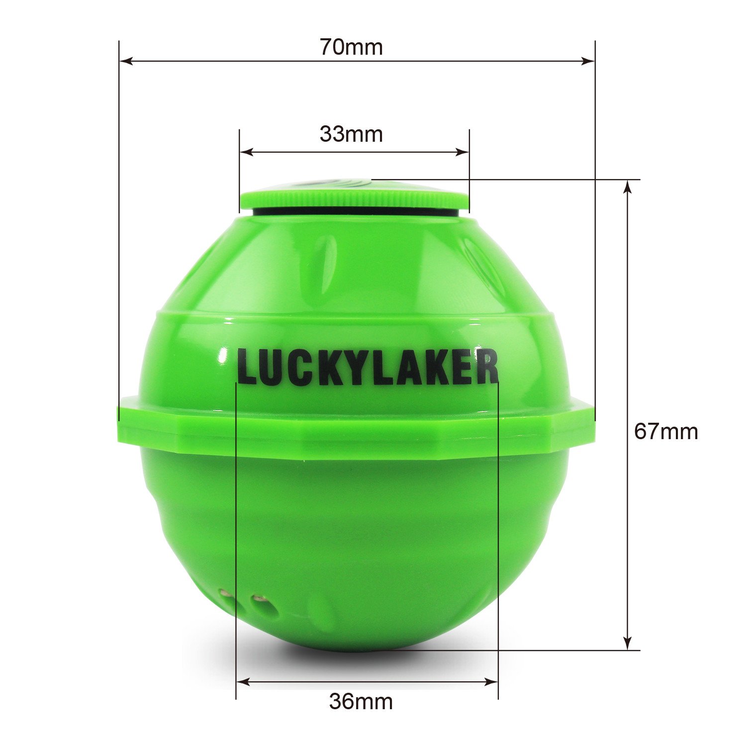 Lucky Smart Fish Finder – Portable Fish Finder, Wi-Fi Fishing Finder for Recreational Fishing from Dock, Shore or Bank,Wireless Fish Finder for Kayak Fising,Shore Fishing,Boat Fishing,Green