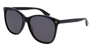 gucci womens uv protection classic round sunglasses black 58mm