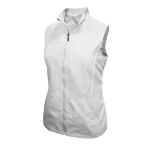 Monterey Club Women's Lightweight Microfiber Zip-up Vest #2793 (White, Medium)