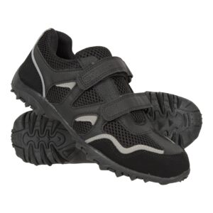 Mountain Warehouse Mars Kids Adaptive Non-Marking Sneakers Black Kids Shoe Size 2 US