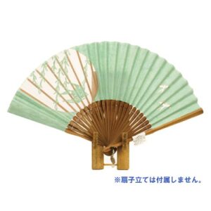 アンドウ Ando G-331 Cut Picture Fan, Women's, Swallow, Green