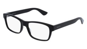 gucci gg0006o optical frame 001 black black transparent 53 mm