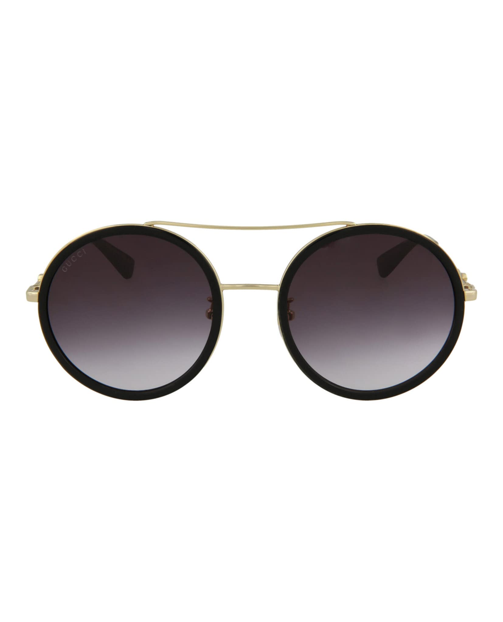 Gucci Casual Rectangular Sunglasses, Gold (Gold/Grey), 56