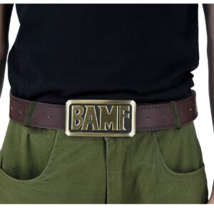 DAZCOS Adjustable Brown Cosplay Belt with Bronze (Brown Style1)