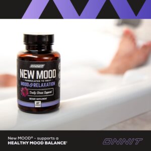 ONNIT New Mood - Occasional Stress Relief, Sleep and Mood Support Supplement, 60 Count