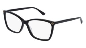 gucci women's gg0025o 56mm optical glasses, black, 56-14-140