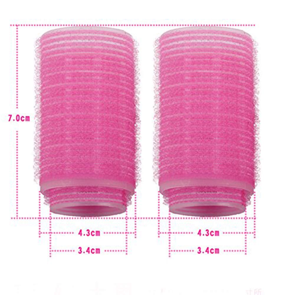 2PCS Double-Layer Bangs Hair Curlers Roller Hair Styling Tools, Pink