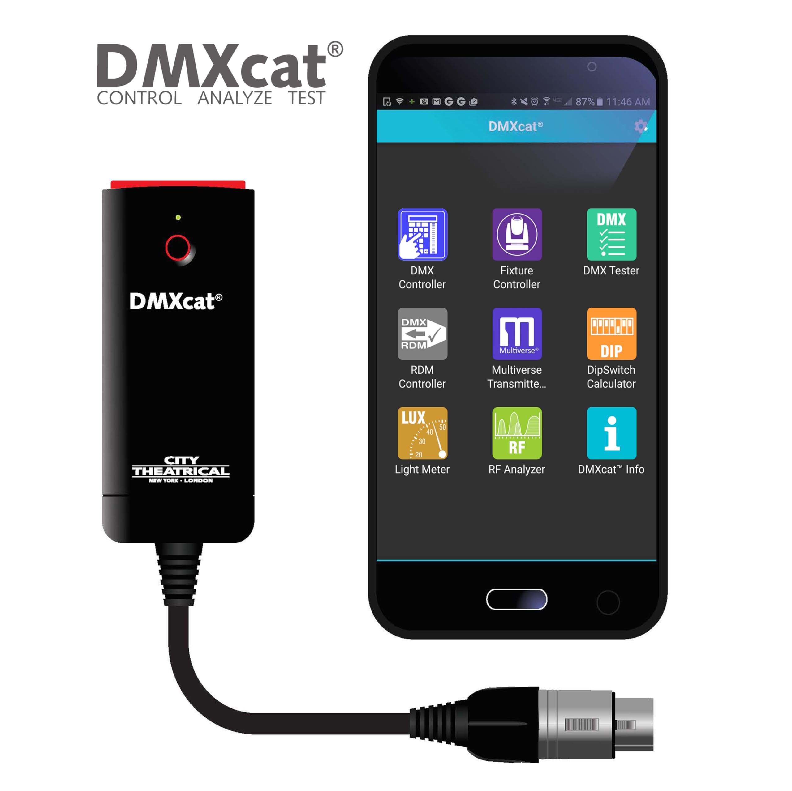 City Theatrical DMXcat Multifunction DMX Test Tool