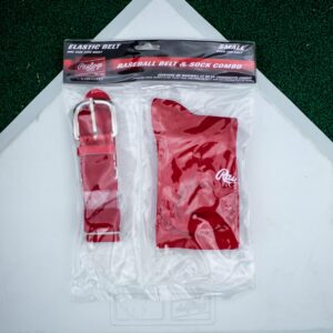 Rawlings Belt & Socks Combo | Baseball/Softball | Scarlet Red | Medium