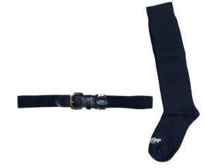 rawlings unisex child baseball belt & sock combo, navy, small us