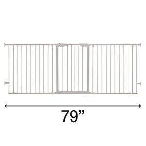 Dreambaby Newport Adapta Baby Gate - Use at Top or Bottom of Stairs - for Straight, Angled or Irregular Shaped Openings (White)