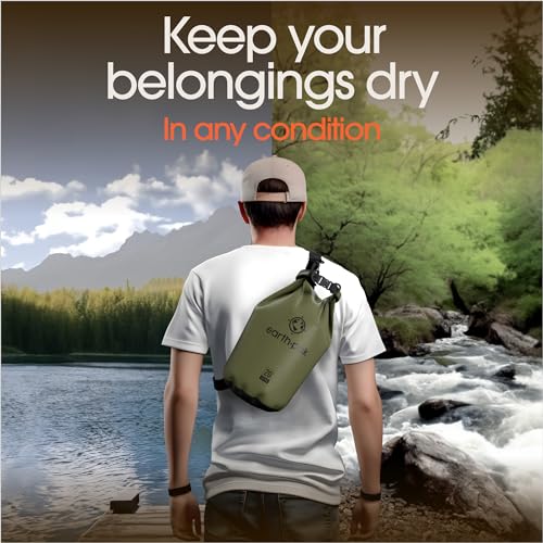 Earth Pak Waterproof Dry Bag - Roll Top Waterproof Backpack Sack Keeps Gear Dry for Kayak with Waterproof Phone Case