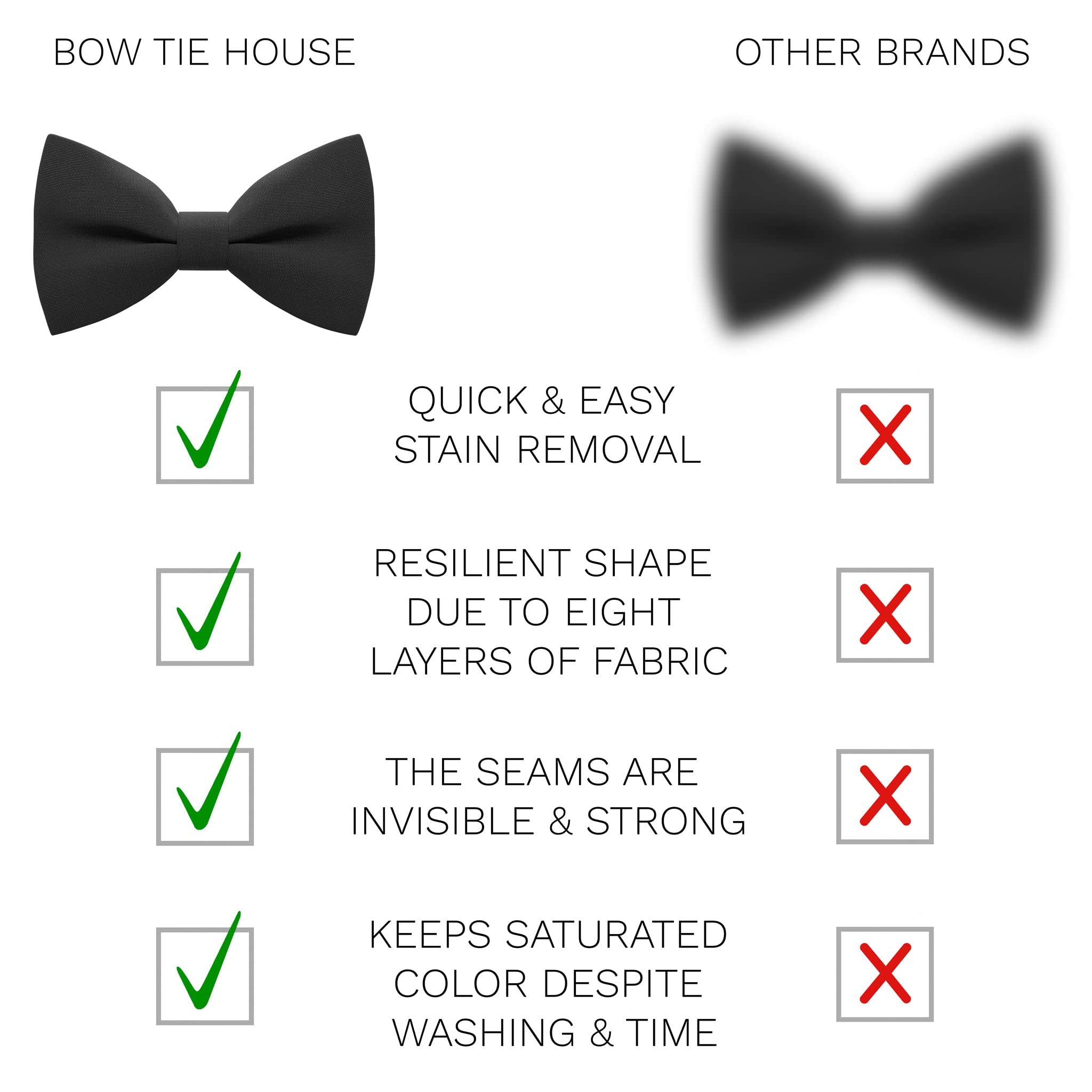 Bow Tie House Black Bow Ties for Men Cool Black Bow Tie - Fabric Pretied Unisex Adjustable Big Colorful Fashion for Womens Mens Wedding Prom Black Bow Ties in shop (Large, Black)