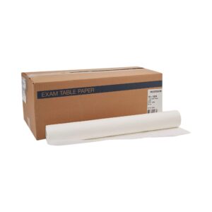 mckesson exam table paper, economy crepe, white, 21 in x 125 ft, 12 count