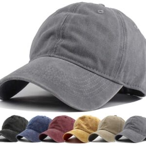 HH HOFNEN Men Women Washed Distressed Twill Baseball Cap Vintage Adjustable Dad Hat